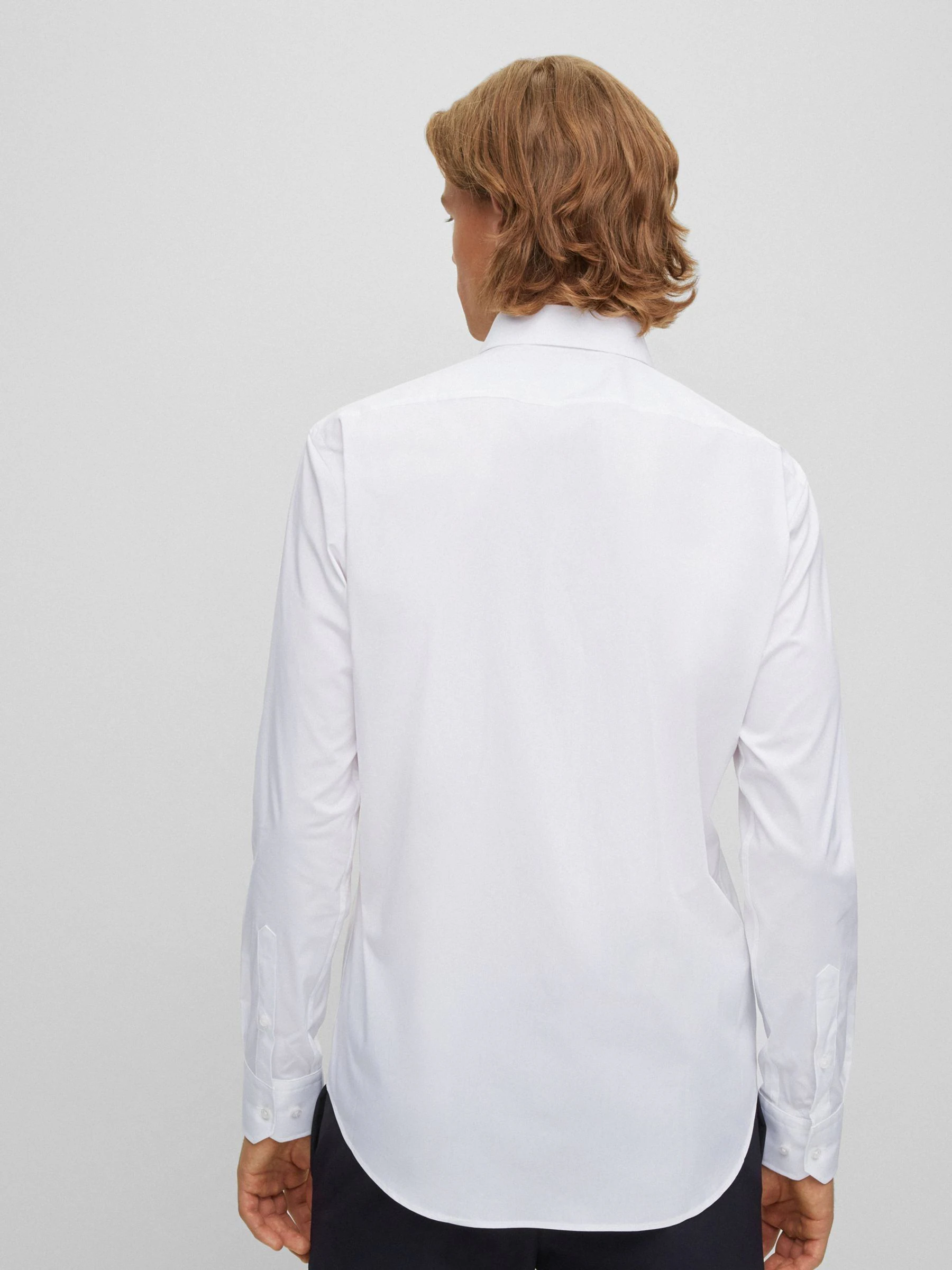 Wit - BOSS Joe Regular Fit Stretch Poplin Oxford Shirt
