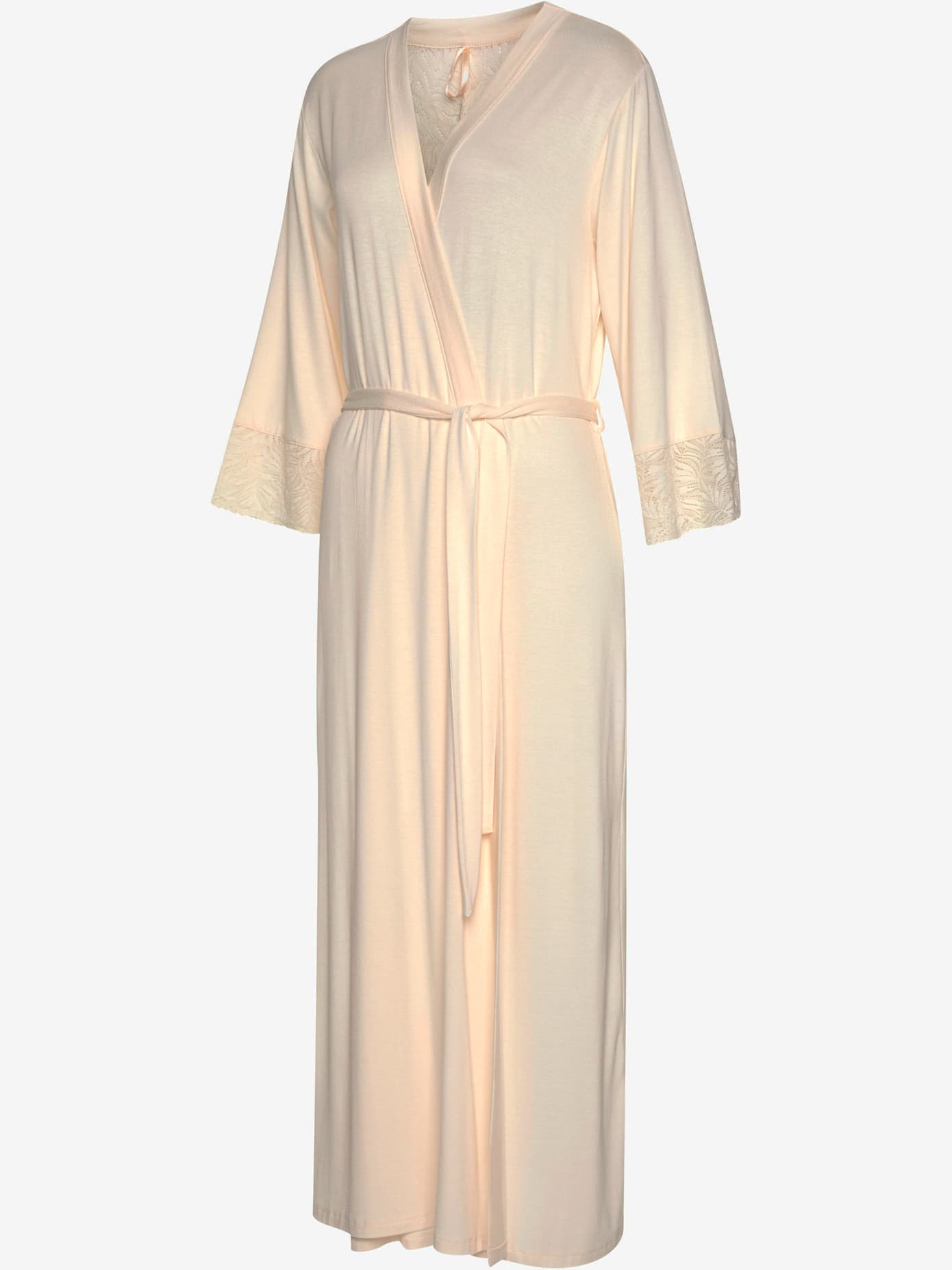 Élégant kimono maxi avec détails en dentelle