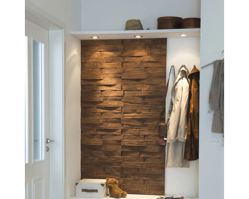 Creatief paneel Hout wit 50 x 23,5 cm 5 st.