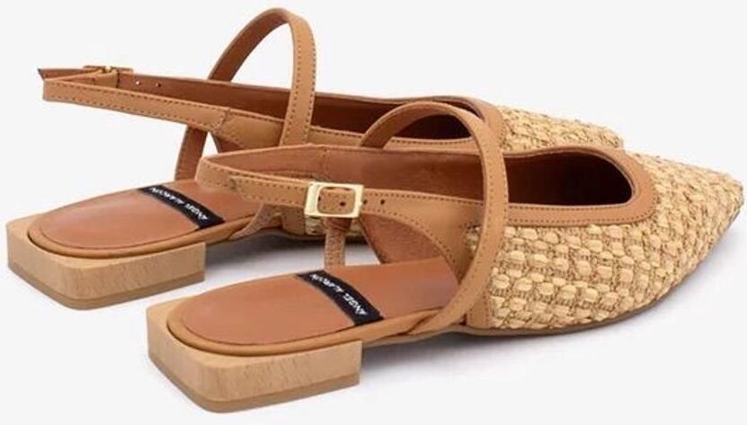 Angel Alarcon slingback loafers beige