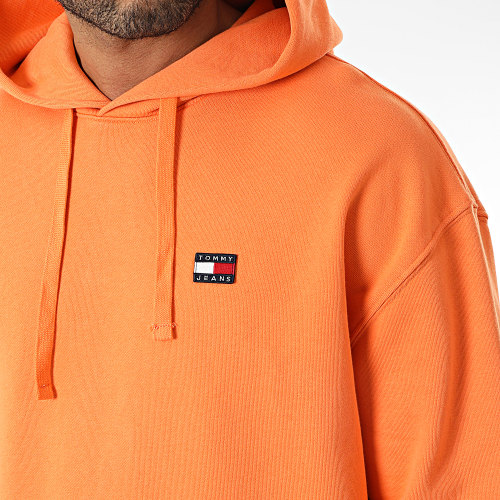 Sweat Capuche Relaxed XS Badge Orange