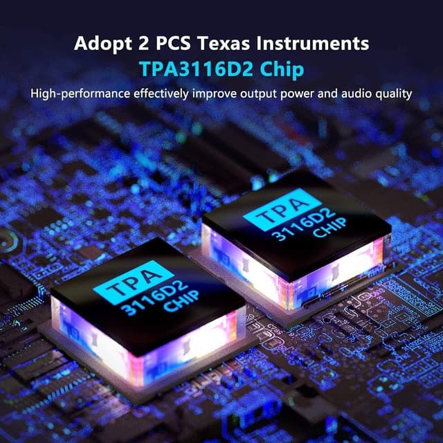 Fosi Audio BT30D Bluetooth 5.0 Stereo Audio Modtager Forstærker 2.1 Kanal Mini Hi-Fi Klasse D Integreret Amp 2X50 Watt