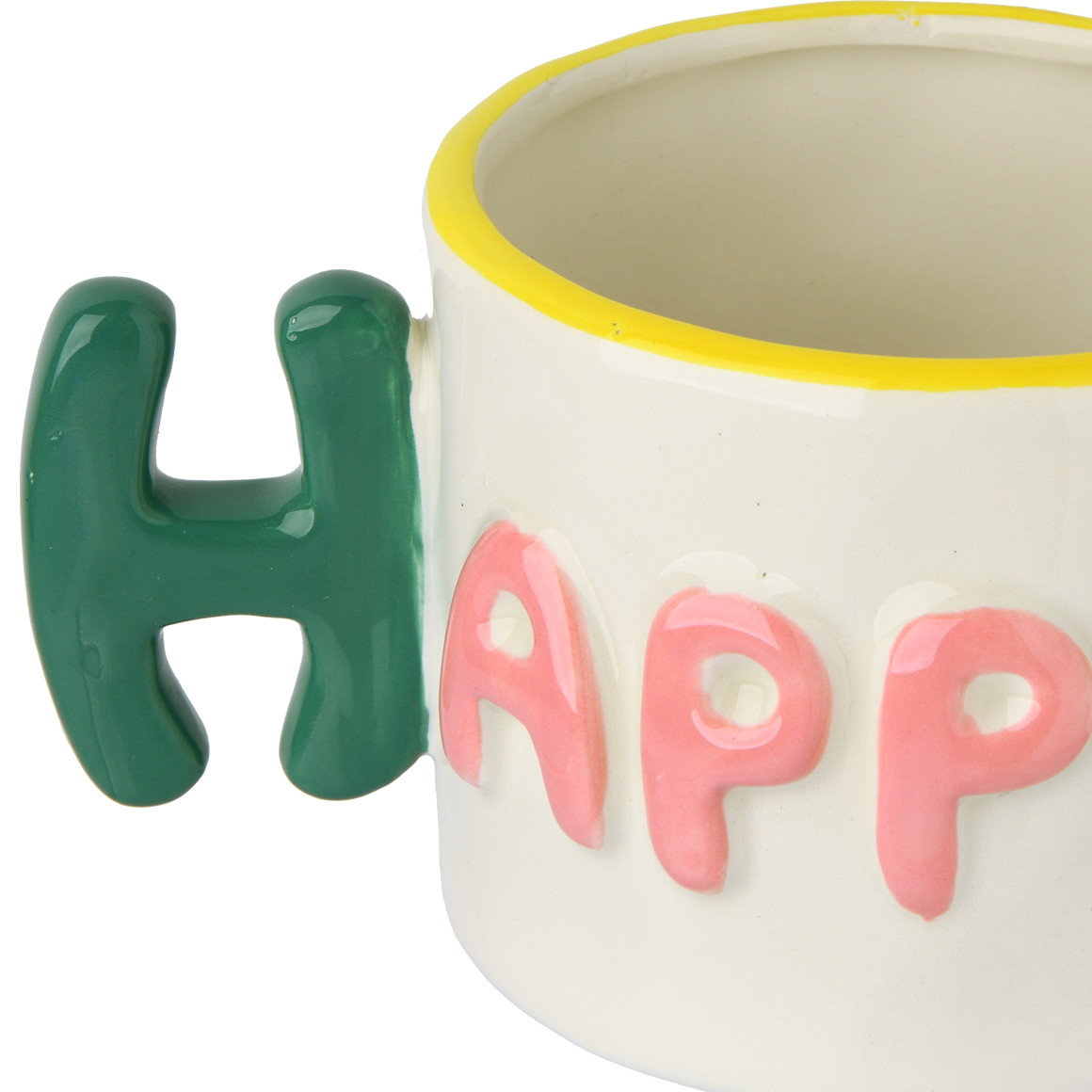 My Home Tasse mit Aufschrift rosa / cremeweiss