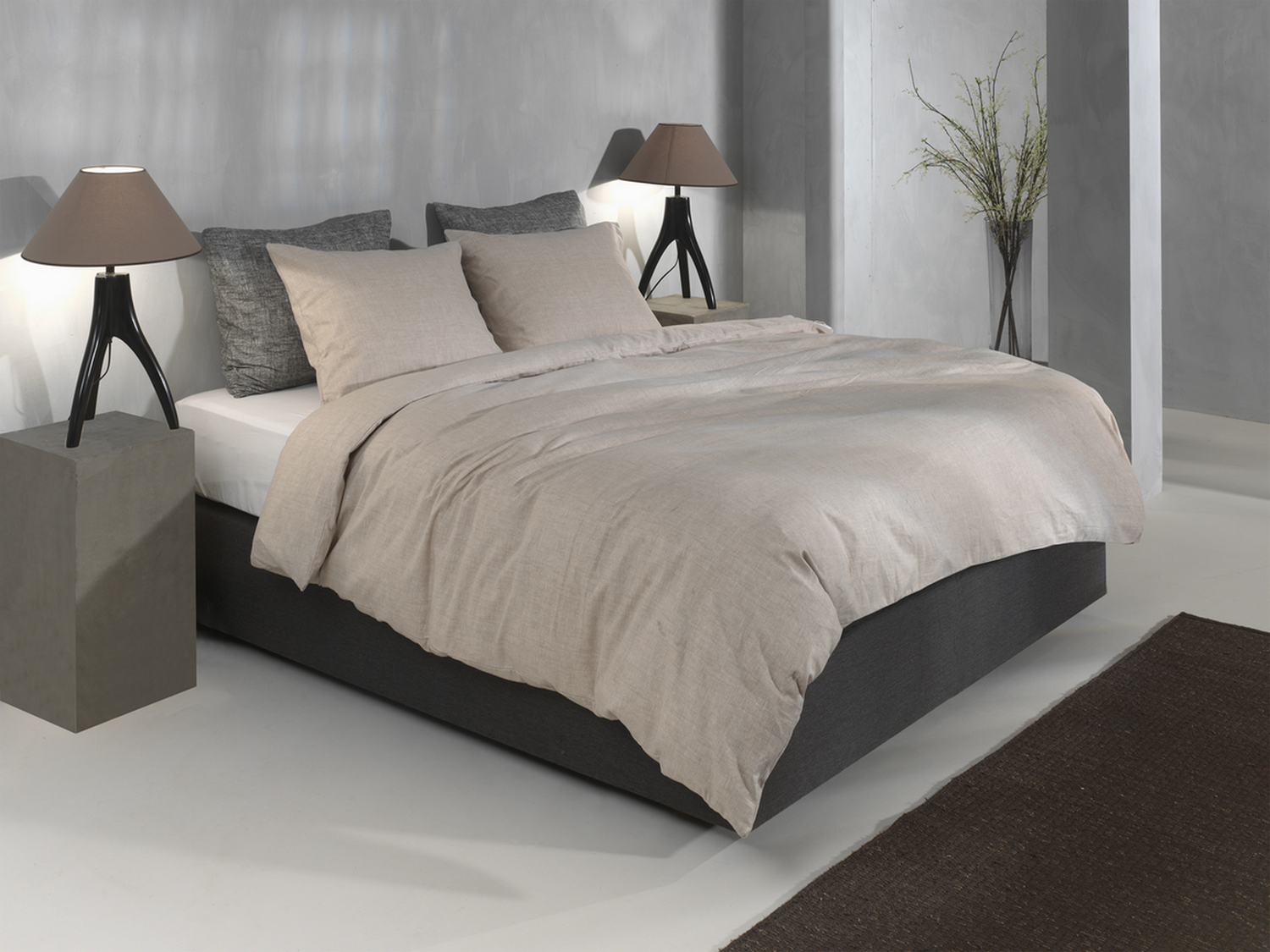 Zo Home Dekbedovertrek Flanella di Lino - sandy beige