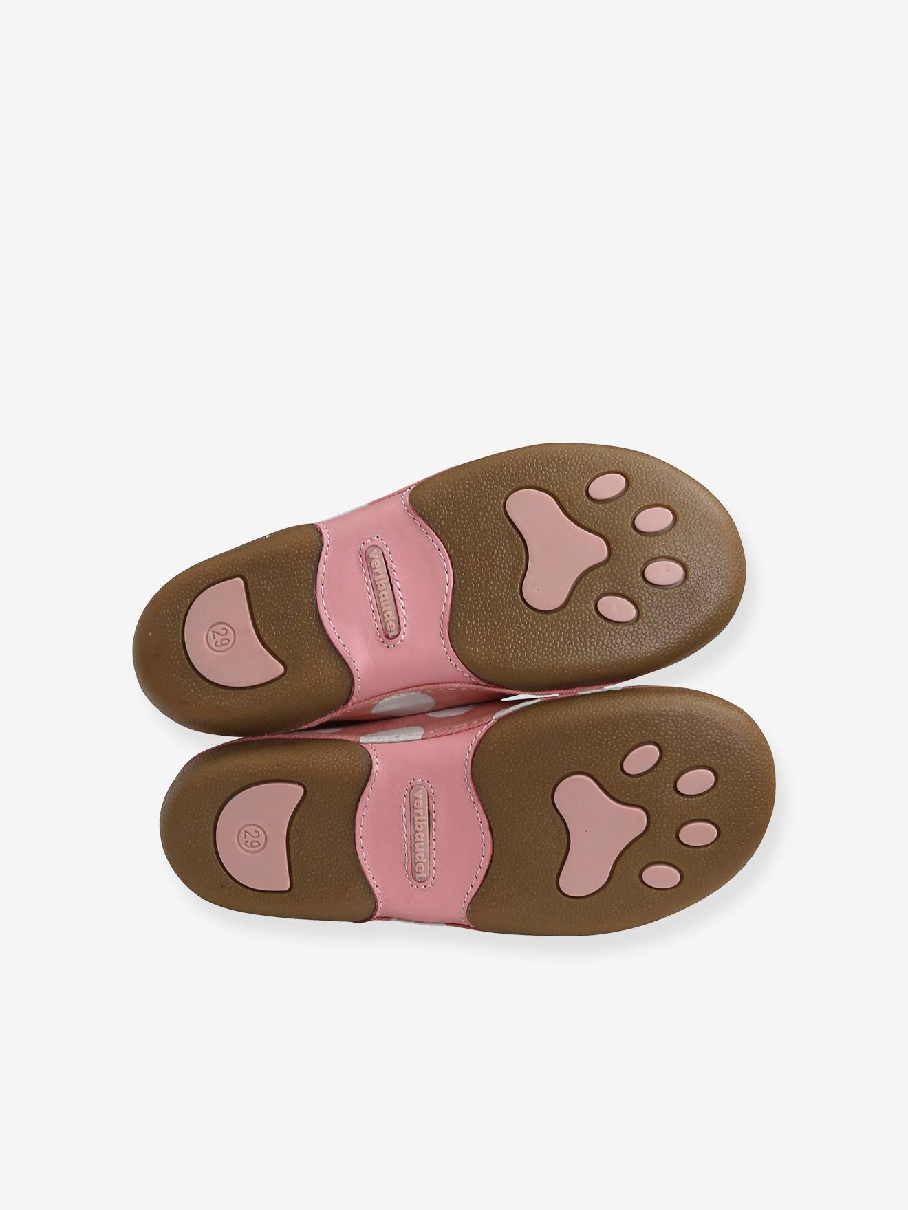 Pantufas de lona com tiras elásticas, para meninas, tamanho médio, estampa rosa.