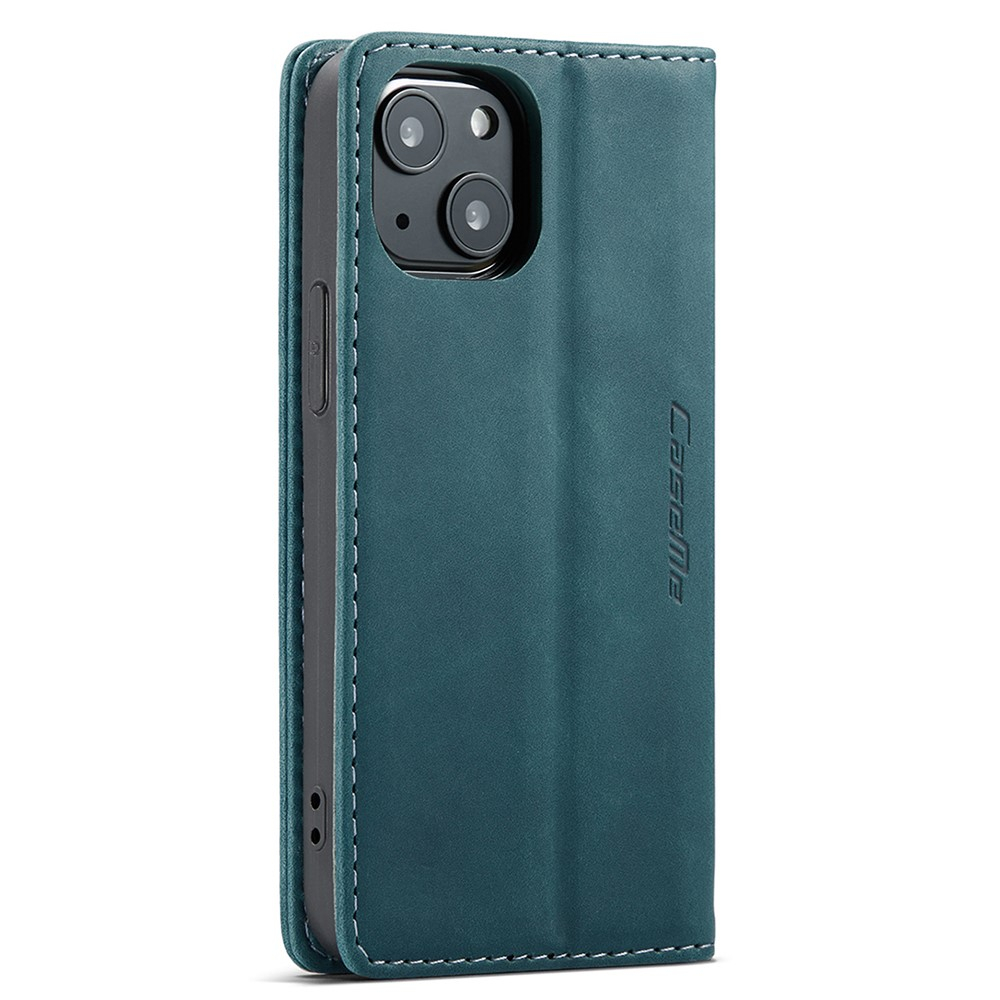 iPhone 13 Mini Leder Tasche Flip Wallet Etui mit Kartenfächern - Blaugrün