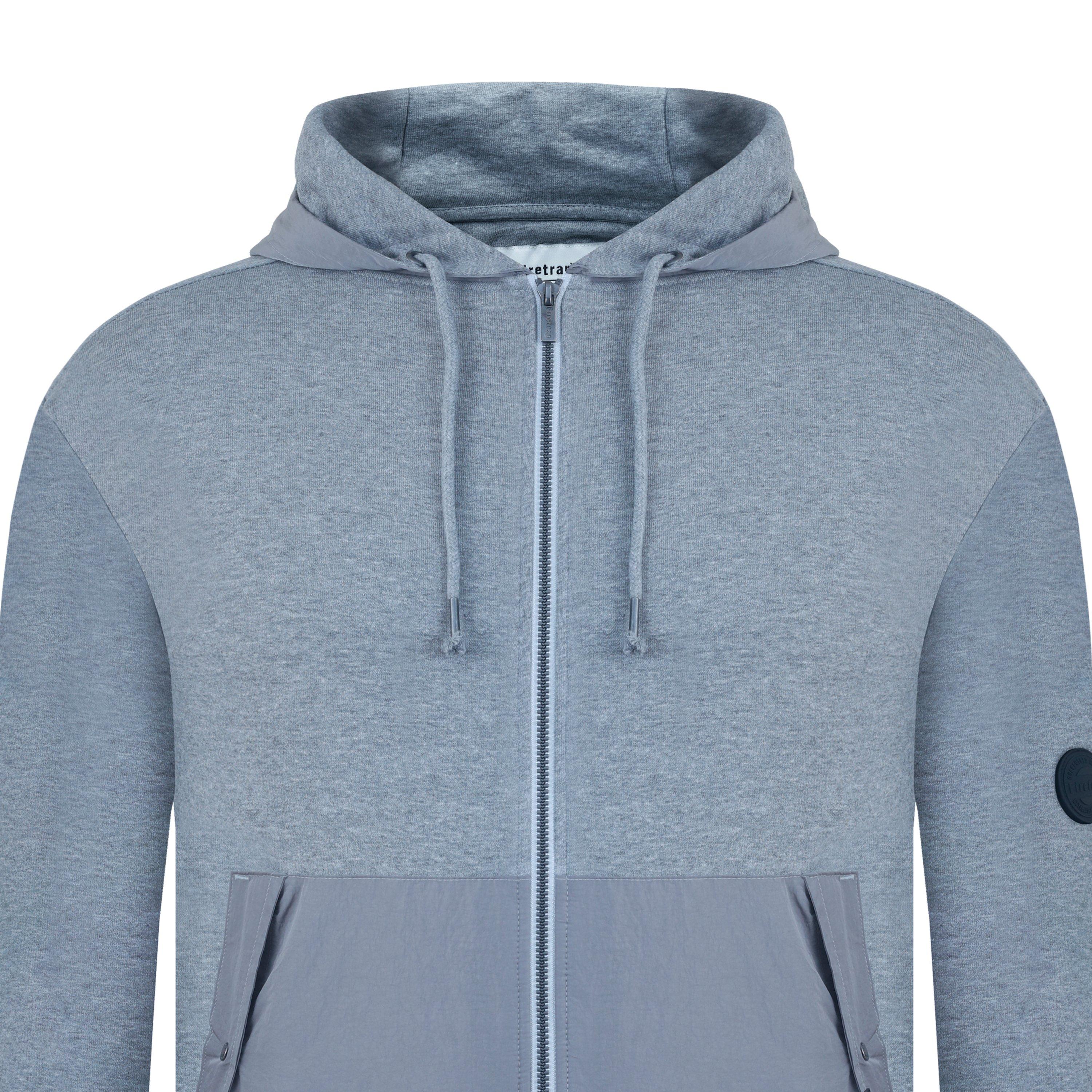 Firetrap Hybrid Full Zip Hoodie Mens