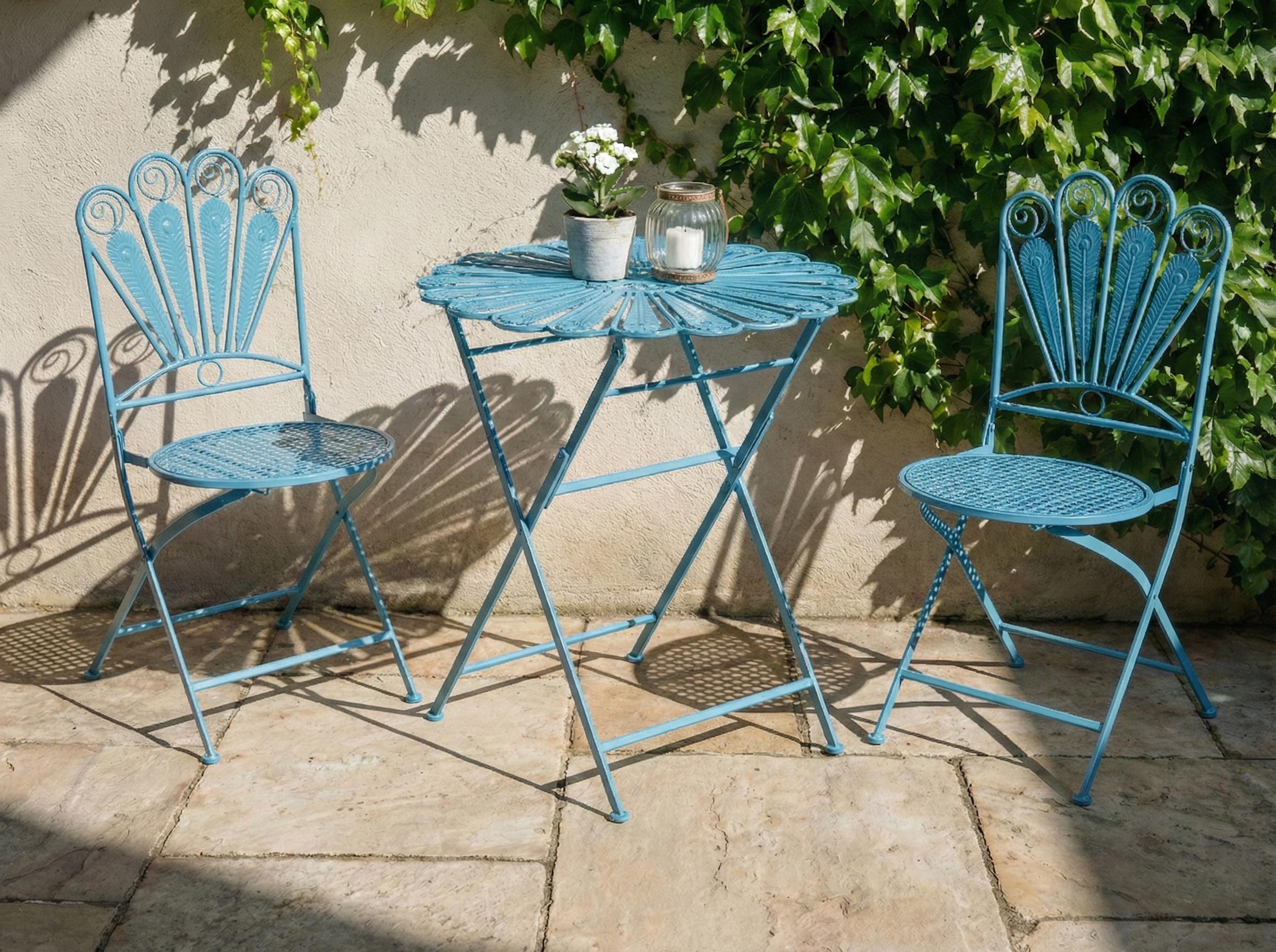 Bistrotafel PAVIA 71 cm 71 cm Metaal Blauw
