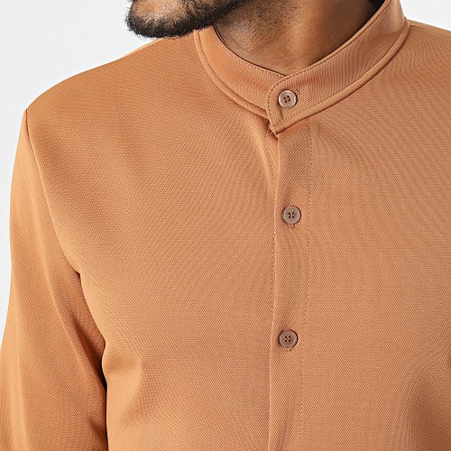 Chemise Manches Longues Camel