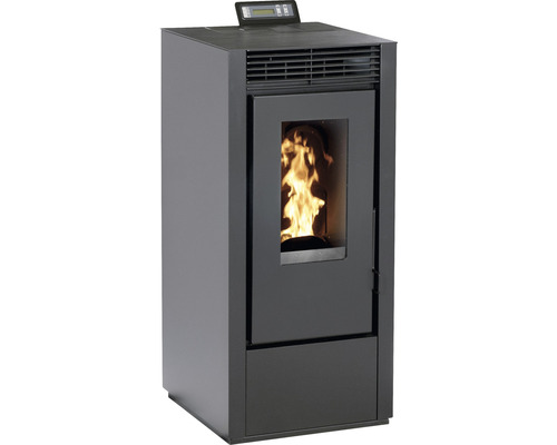 Interstoves Marina 14 stalen pelletkachel met kanaal, zwart, 12,1 kW