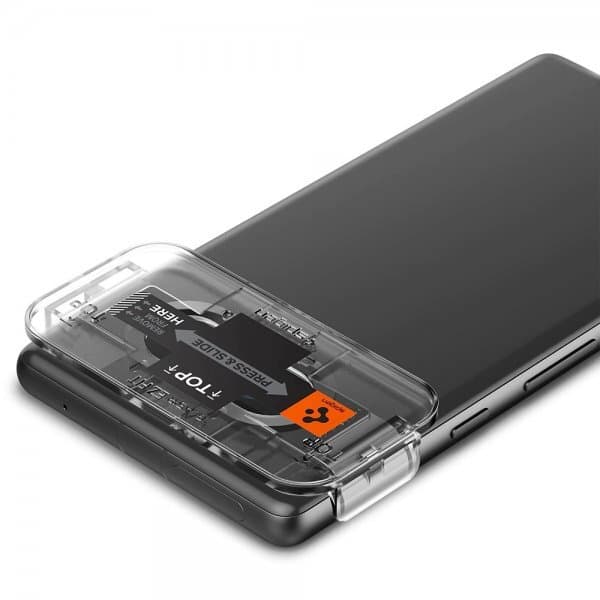 Spigen Google Pixel 7a Kameralinsebeskytter Glas.tR EZ Fit Optik 2-pak Sort