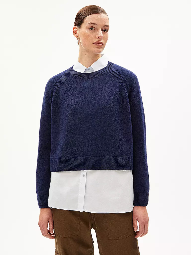 ARMEDANGELS Pullover DILIRIAA REGLANA blau