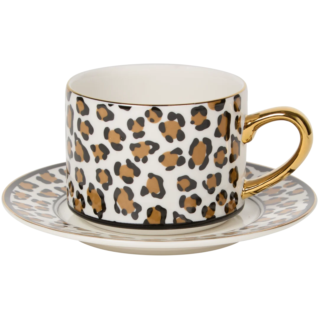 Tasse et coupelle en porcelaine