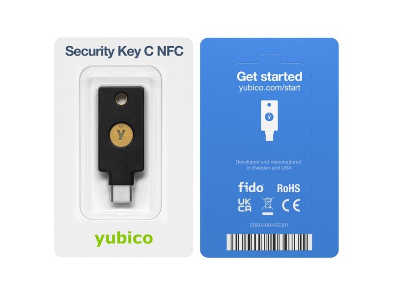 Yubico Security Key C NFC FW5.7 USB-C, 1 Stück Legen Sie die Messlatte für Sicherheit höher mit moderner FIDO-basierter phishing-resistenter MFA