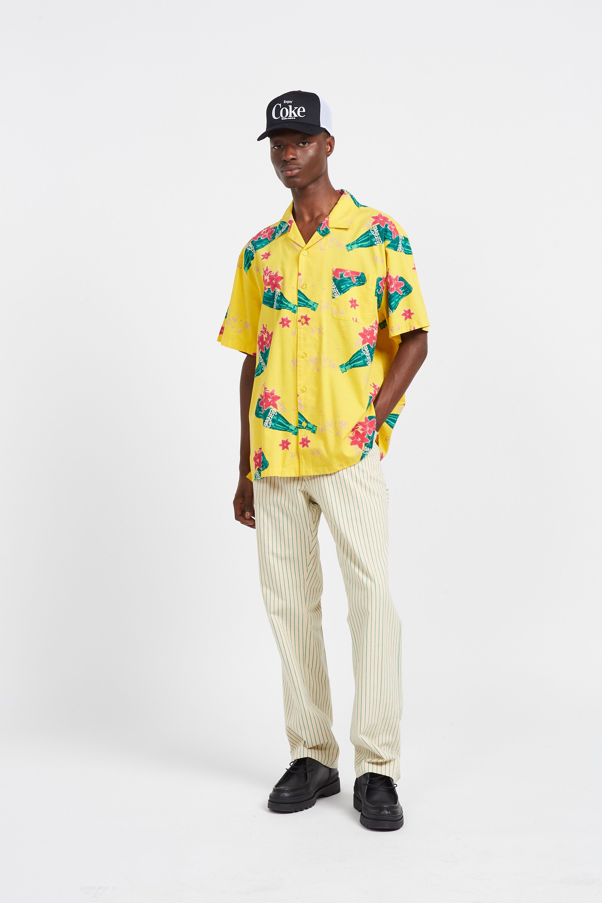 BRIXTON Chemise - Brixton x COCA COLA  BUNKER Jaune