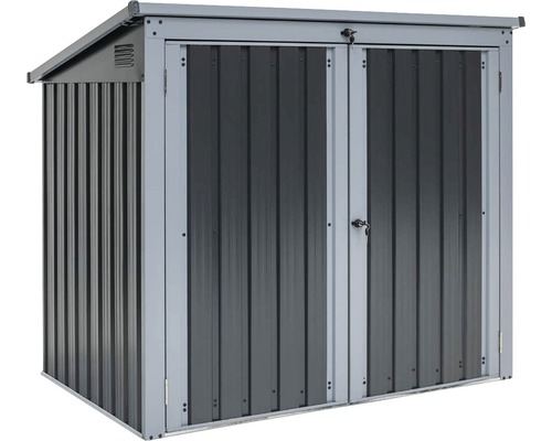 WESTMANN 2-baks afvalcontainer inclusief gasveren, 158 x 101 x 134 cm, antraciet