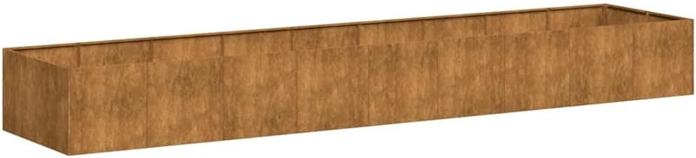 vidaXL Pflanzkübel Rostig 360x80x40 cm Wetterfester Stahl