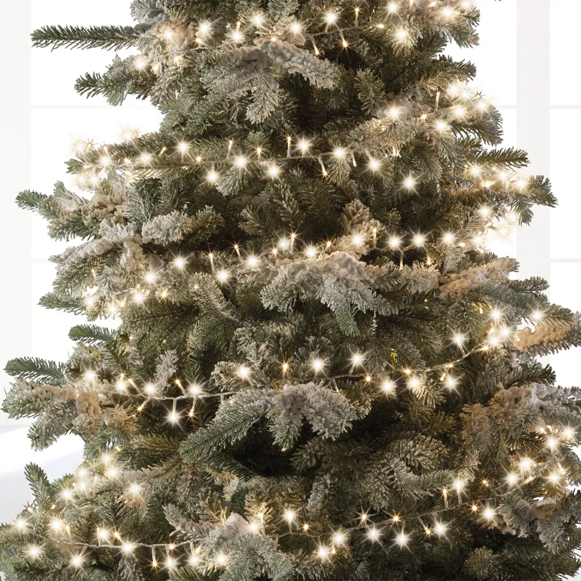 Guirlande lumineuse 45 m 2000 LED câble transparent Luxe Blanc chaud