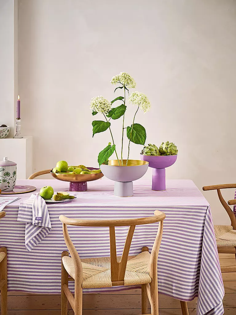 PIP STUDIO Tischdecke LILY & LOTUS 160x250cm Stripes Lilac lila