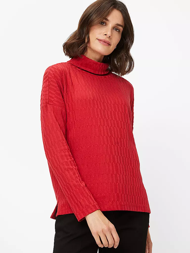 BRAX Rollkragenshirt rot