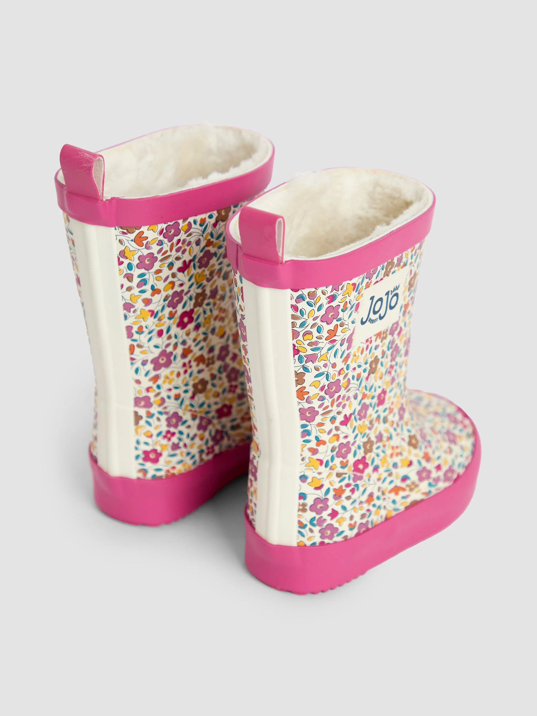JoJo Maman Bébé Floral Cosy Lined Boots