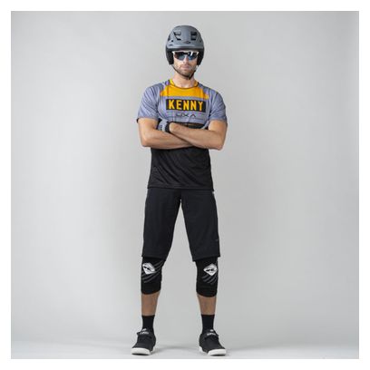 Maillot Manches Courtes Kenny Charger Noir / Gris / Jaune