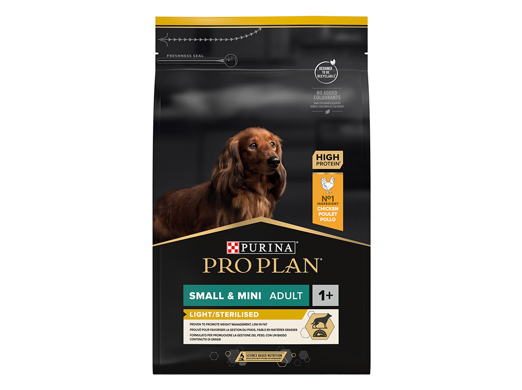 RAÇÃO CÃO PRO PLAN SMALL&MINI LIGHT FRANGO 3KG*