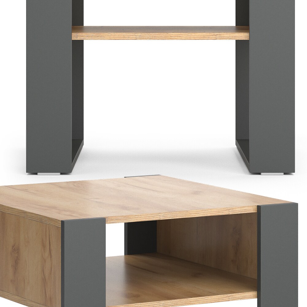 Vicco Couchtisch Sofatisch Beistelltisch Ari Eiche Anthrazit Wohnzimmertisch