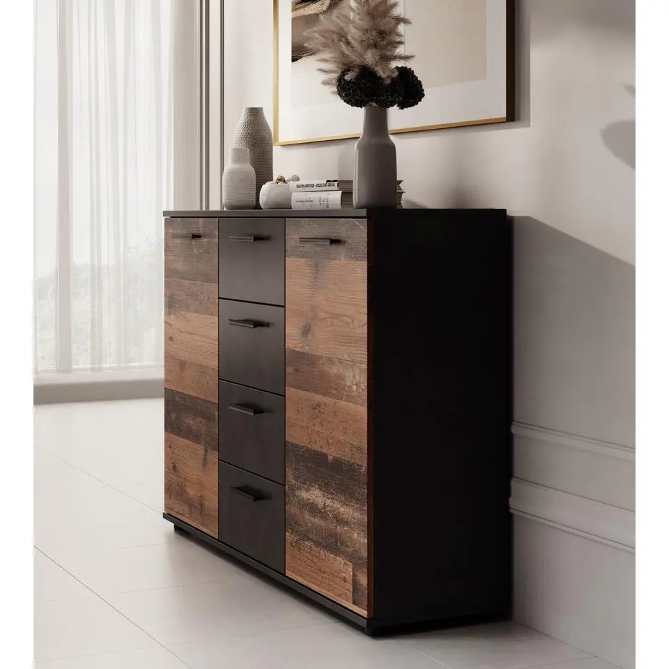 Meubella - Dressoir Bellini - Grijs - 120 cm