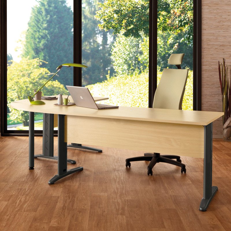 Bureau droit Altys piètement L métal
