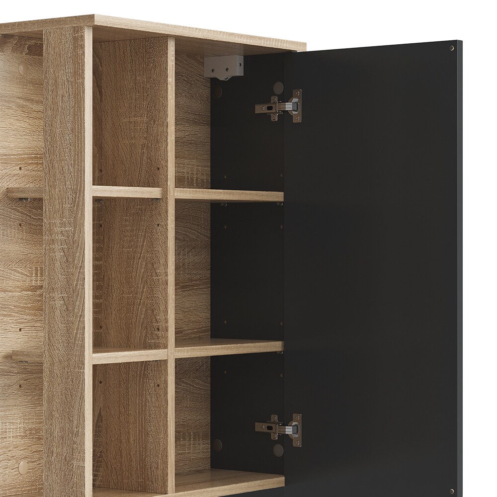 Vicco Hängeschrank Karen Sonoma Anthrazit 50 x 75 cm Tür offene Fächer