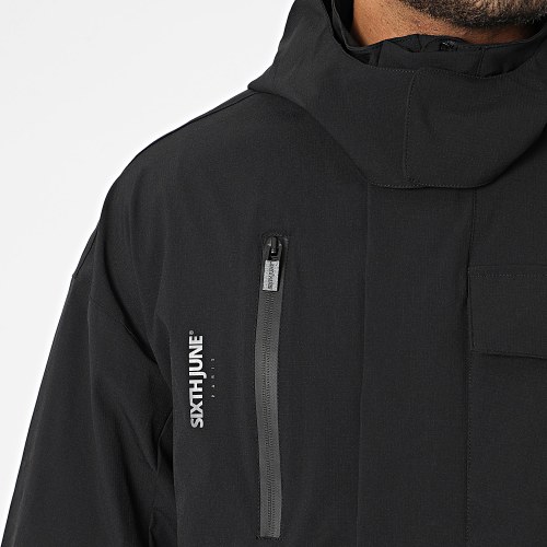 Veste Zippée Capuche Noir