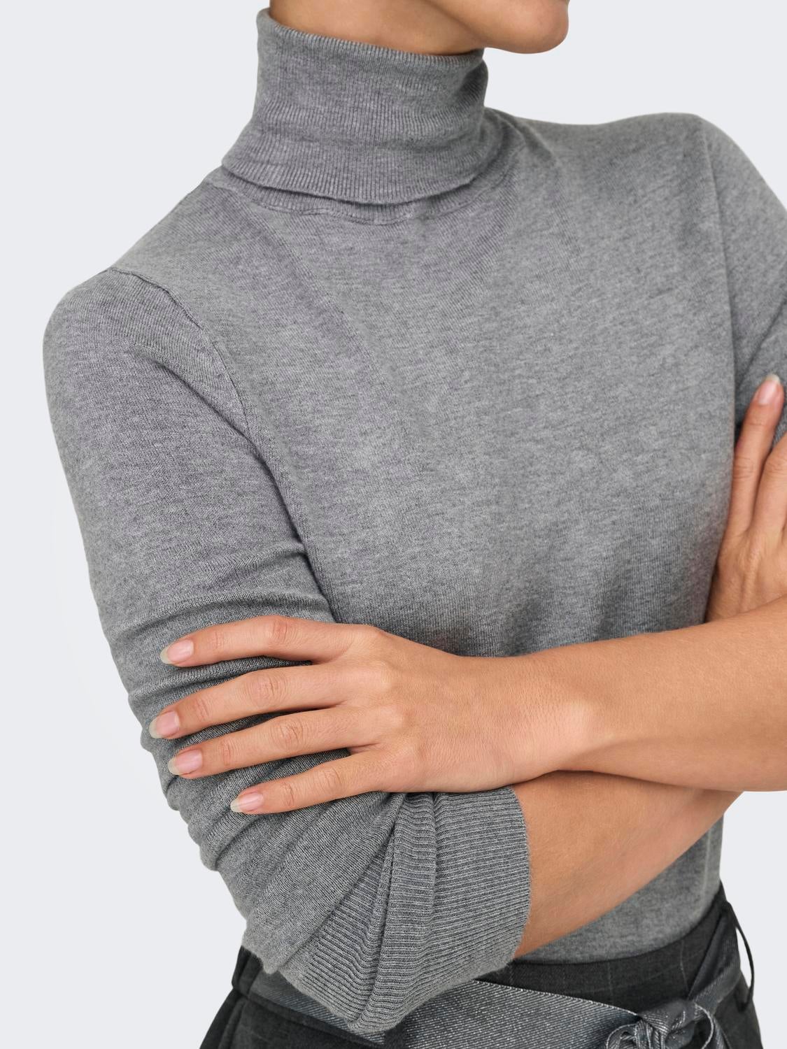 ONLVENICE Strickpullover Light Grey Melange
