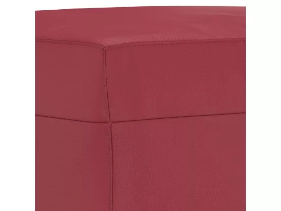 Repose-pied Rouge bordeaux 60x50x41 cm Similicuir