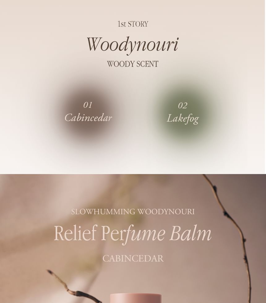 Slow Humming - Woodynouri Relief Balm - 4 soorten