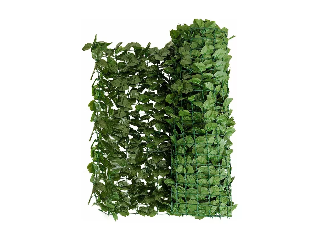 Haie Artificielle, Brise-Vue 150 x 300 CM Anti-UV, Grillage Vegetal Artificiel Feuillage réaliste PE, 10 Attaches Zippées