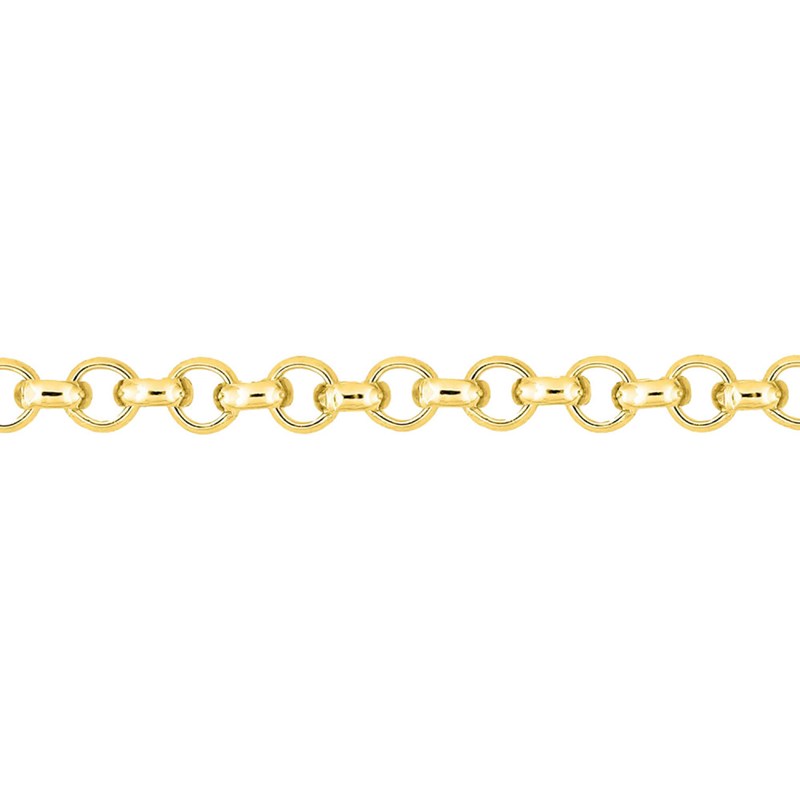 Bracelet femme 18 cm - Maille Jaseron - Or 18 Carats - Largeur 2.5 mm