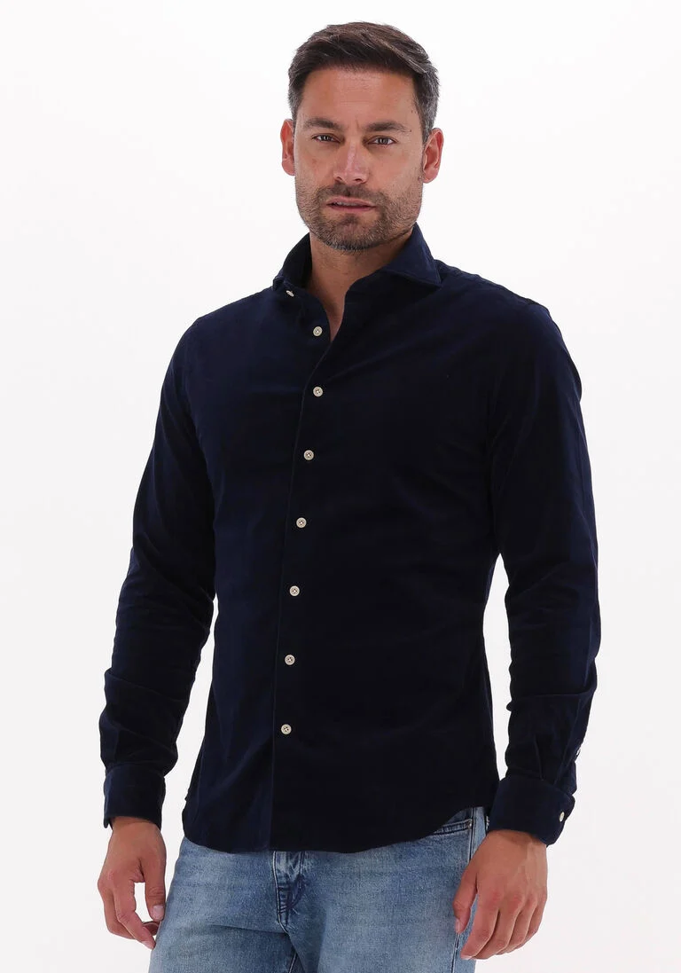 PROFUOMO blauwe profuomo casual overhemd shirt x-cutaway sc sf