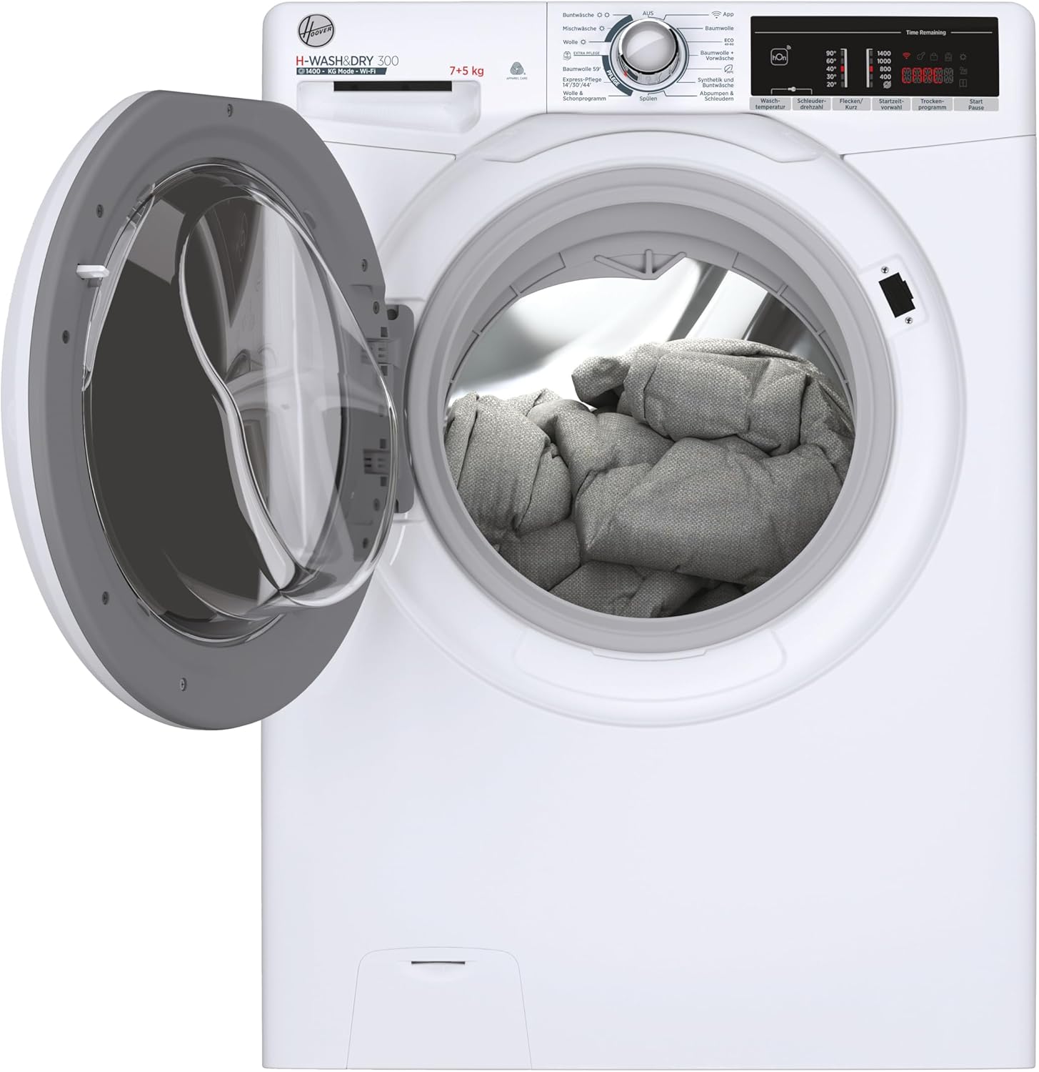 Hoover H-WASH&DRY 300 H3DO4755T2/1-84 Waschtrockner / 7 kg Waschen, 5 kg Trocknen/Gewichtserkennung/Wi-Fi und Bluetooth/Care-Programme