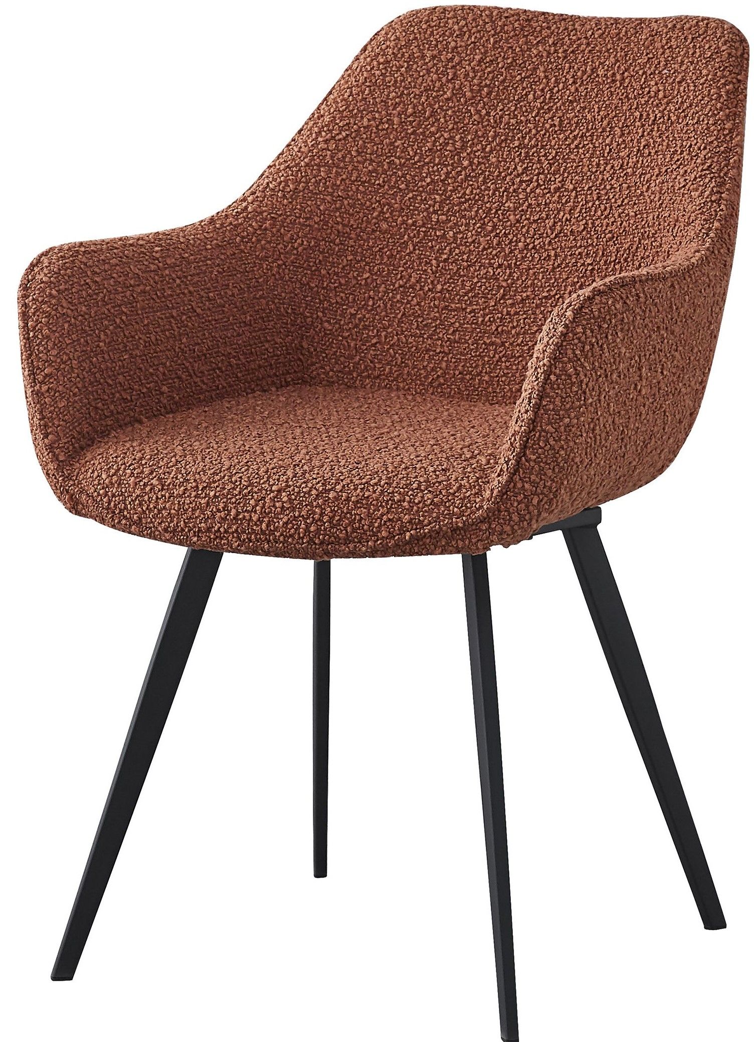 Eetkamerstoel Boucle Leaf Brown Luca B59 x D65 x H84 cm