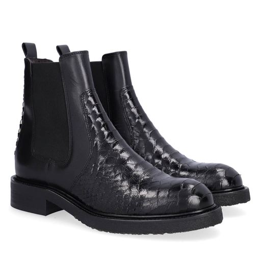 Billi Bi A91340 Støvler, Black Pyton/Silver, 40