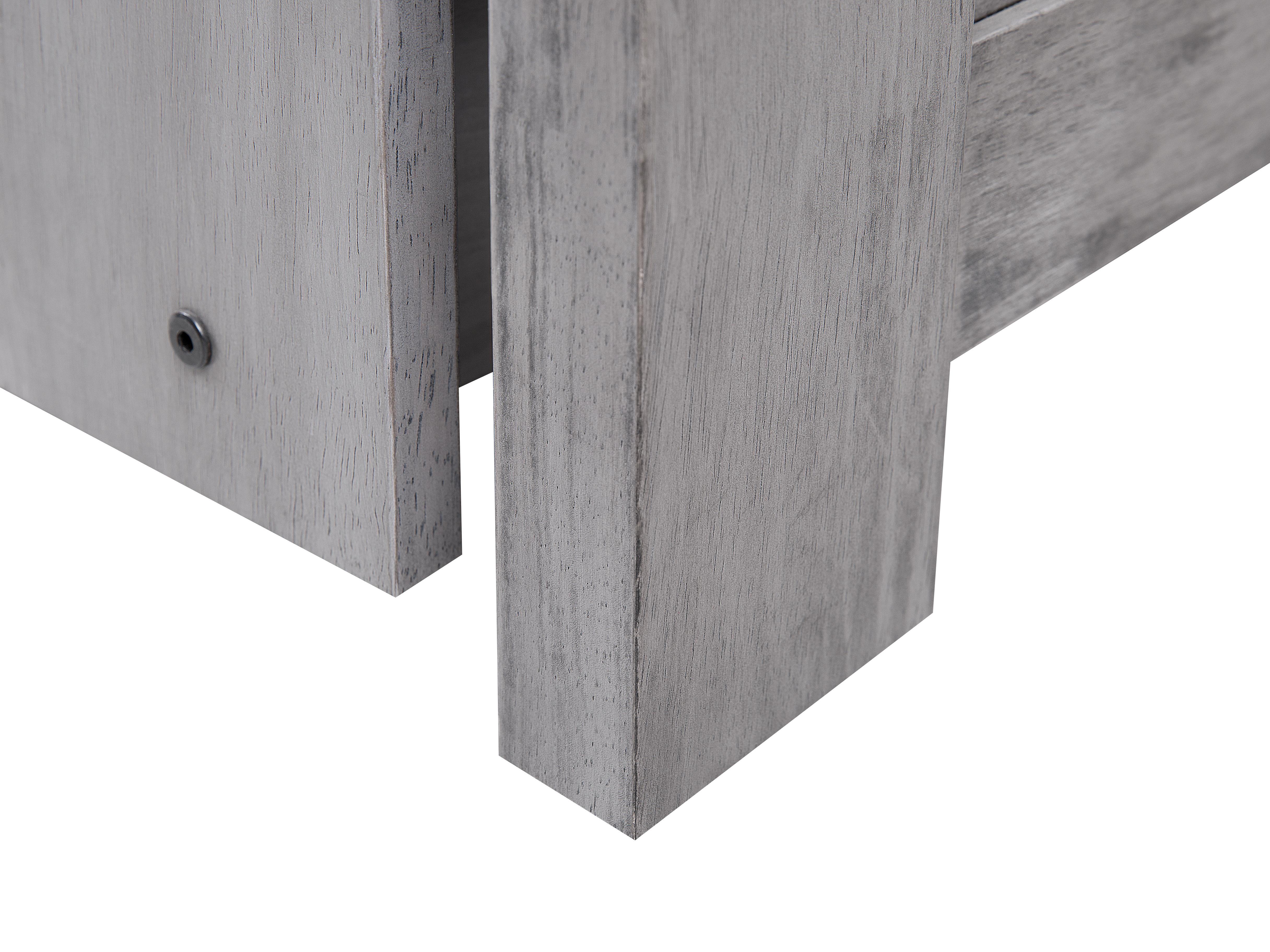 Bed met opbergladen Hout CAHORS 90 x 200 cm Grijs