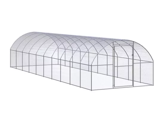 Poulailler d'extérieur 3x10x2 m Acier galvanisé