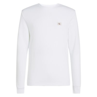 Tee-shirt à manches longues homme Woven Label Waffle CALVIN KLEIN