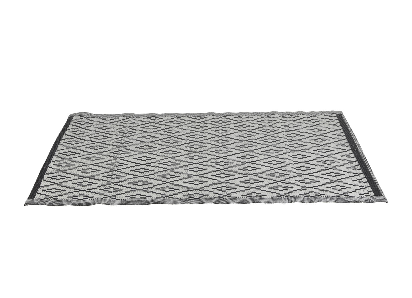 Outdoor-Teppich Rautenmuster 180x120cm Anthrazit