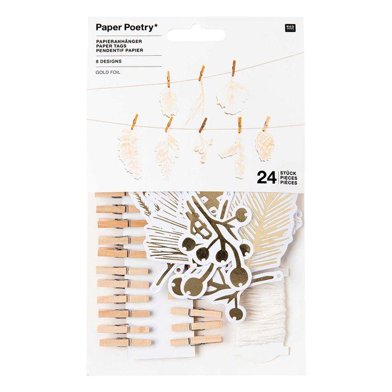 Guirlande de Noël forêt dorée - 24 pièces Rico Design