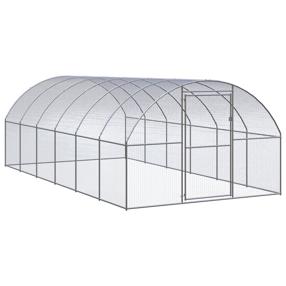 Poulailler d'extérieur 3x6x2 m acier galvanisé