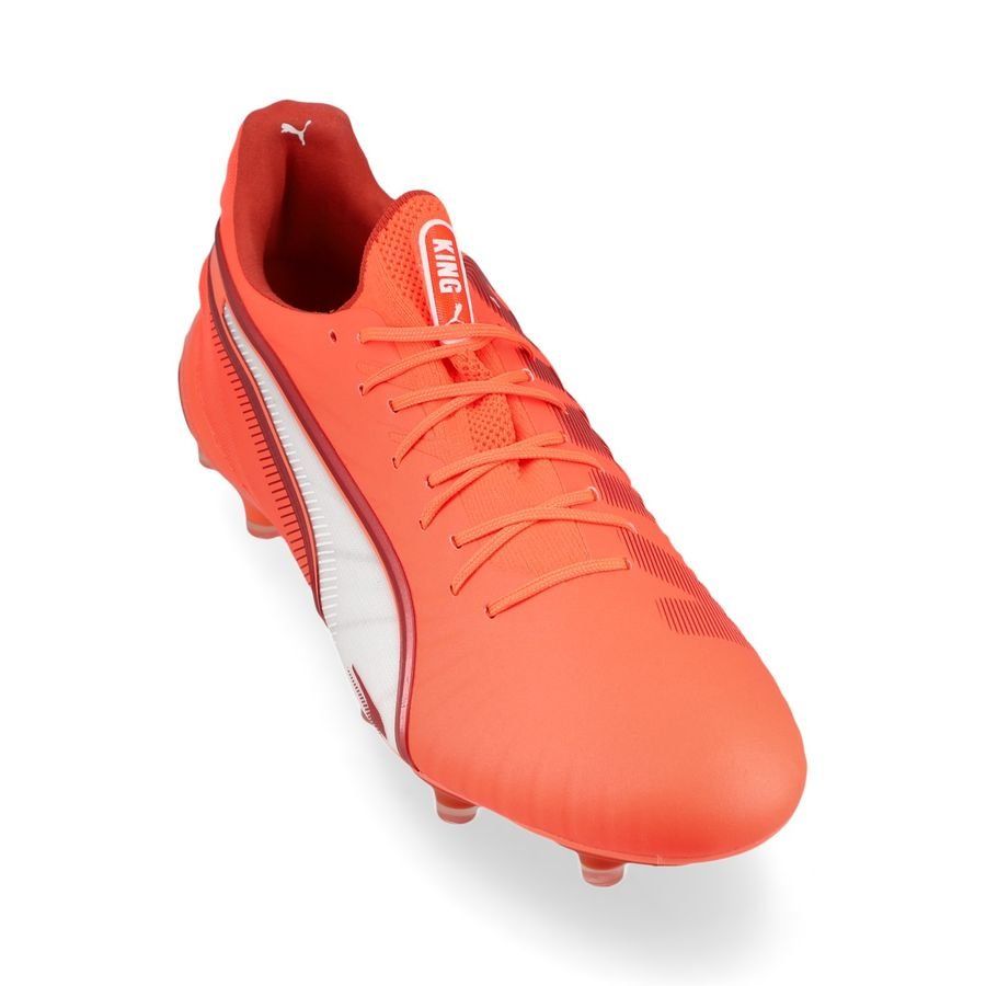 PUMA King Ultimate FG/AG Unlimited - Glowing Red/Blanc/Red Fire