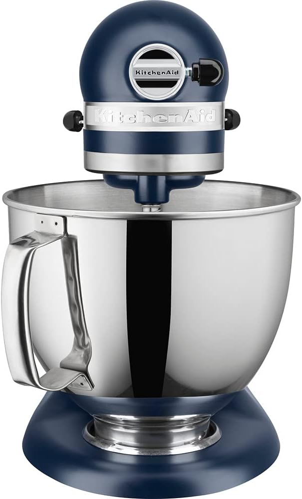 KitchenAid Küchenmaschine - Artisan - Kippbarem Food Processor - Teigknetmaschine mit 5 Zubehör - 2 Schüsseln aus Edelstahl - 4.8 L - Ink blau