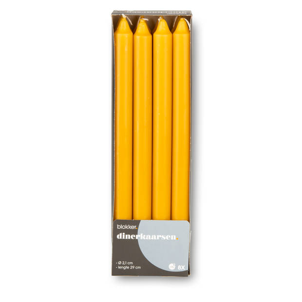 Blokker Dinerkaars - 8 stuks - 29 cm - Oker